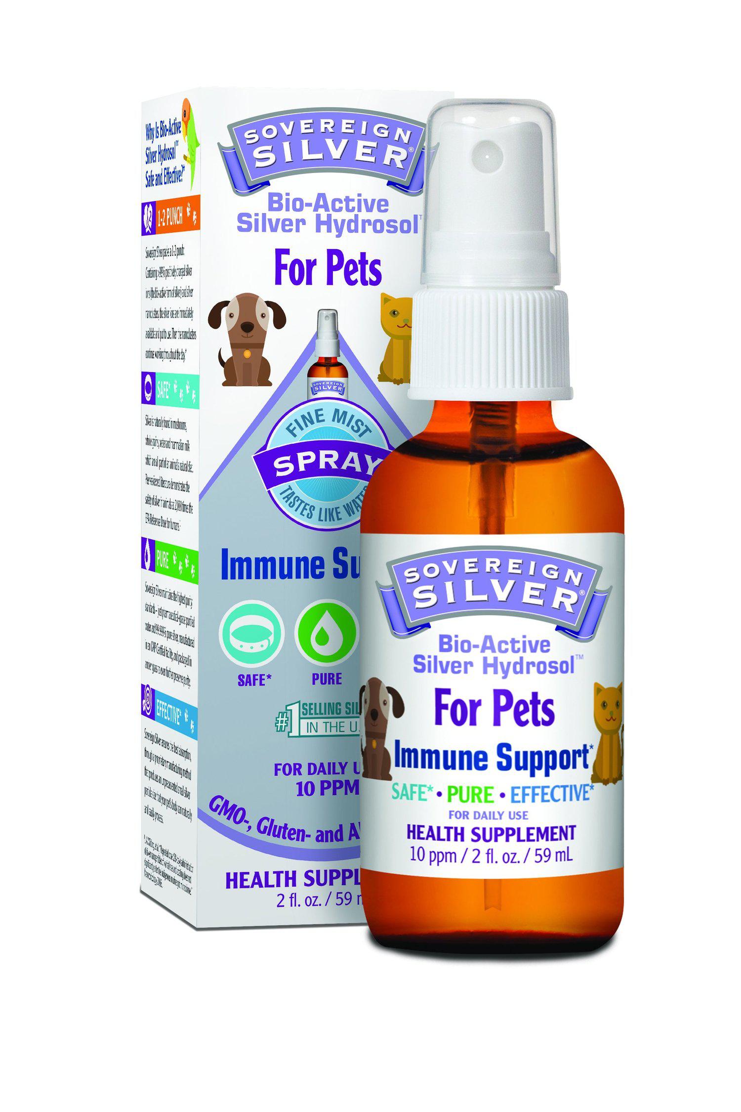 Sovereign Silver Hydrosol Spray Immunity Supplement for Pets, 2 oz